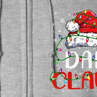 Dad Claus Christmas Santa Matching Family Christmas Pajamas Full Zip Hoodie