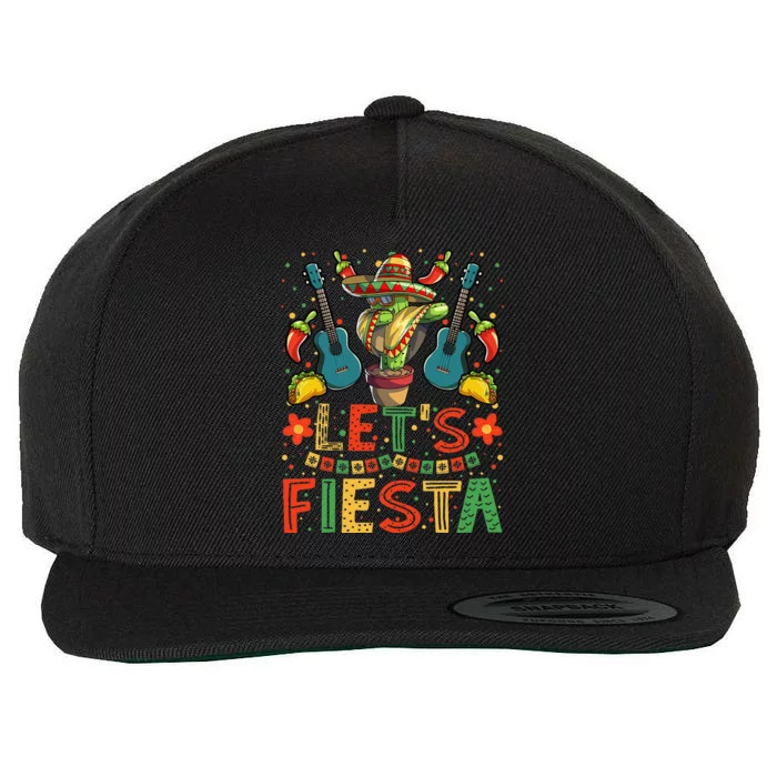 Dabbing Cactus Cinco De Mayo Mexican Wool Snapback Cap