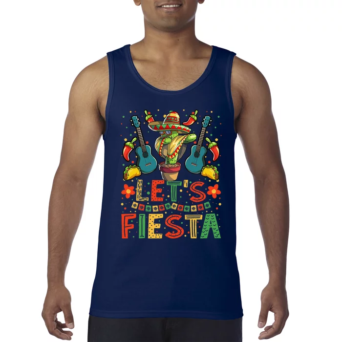 Dabbing Cactus Cinco De Mayo Mexican Tank Top