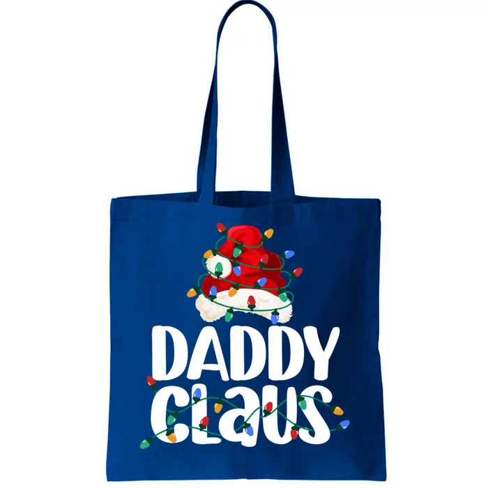 Daddy Claus Cute Gift Christmas Lights Pajama Family Matching Gift Tote Bag