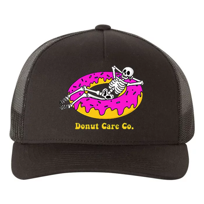 Donut Care Co Illustration Skeleton Donut Graphic Design Yupoong Adult 5-Panel Trucker Hat