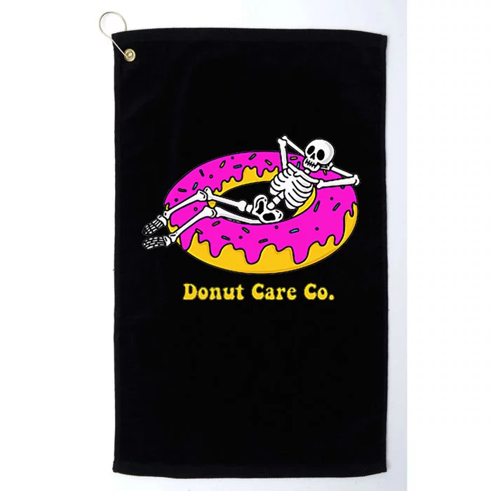 Donut Care Co Illustration Skeleton Donut Graphic Design Platinum Collection Golf Towel