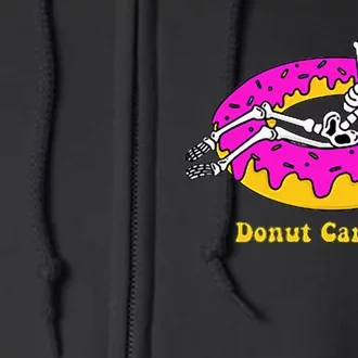 Donut Care Co Illustration Skeleton Donut Graphic Design Full Zip Hoodie