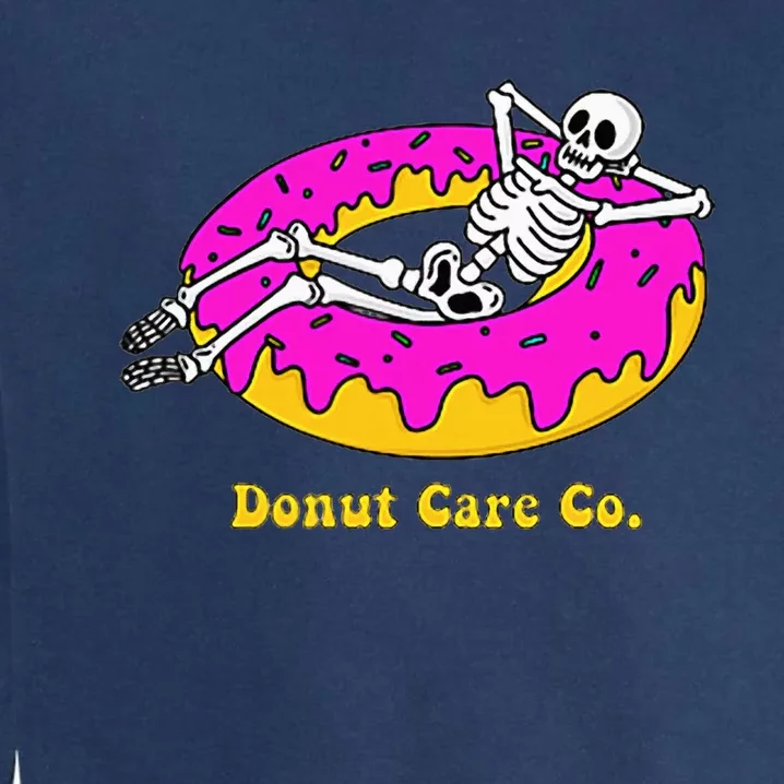 Donut Care Co Illustration Skeleton Donut Graphic Design Garment-Dyed Sweatshirt