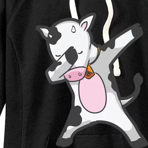 Dabbing COW CALF Dab Animals Women's Fleece Hoodie