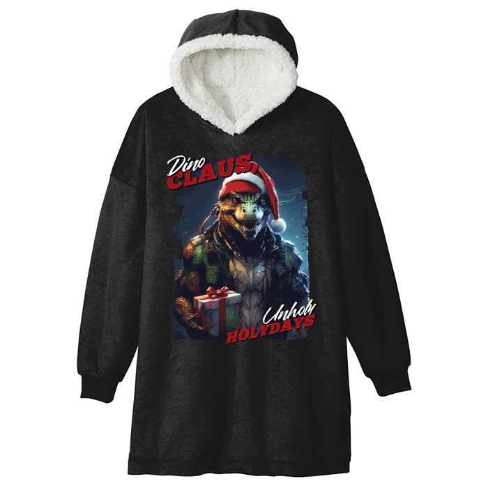 Dino Claus Hooded Wearable Blanket