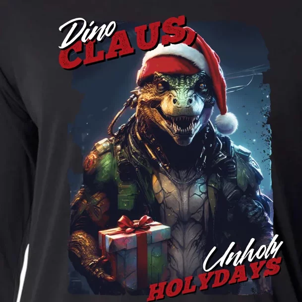 Dino Claus Cooling Performance Long Sleeve Crew