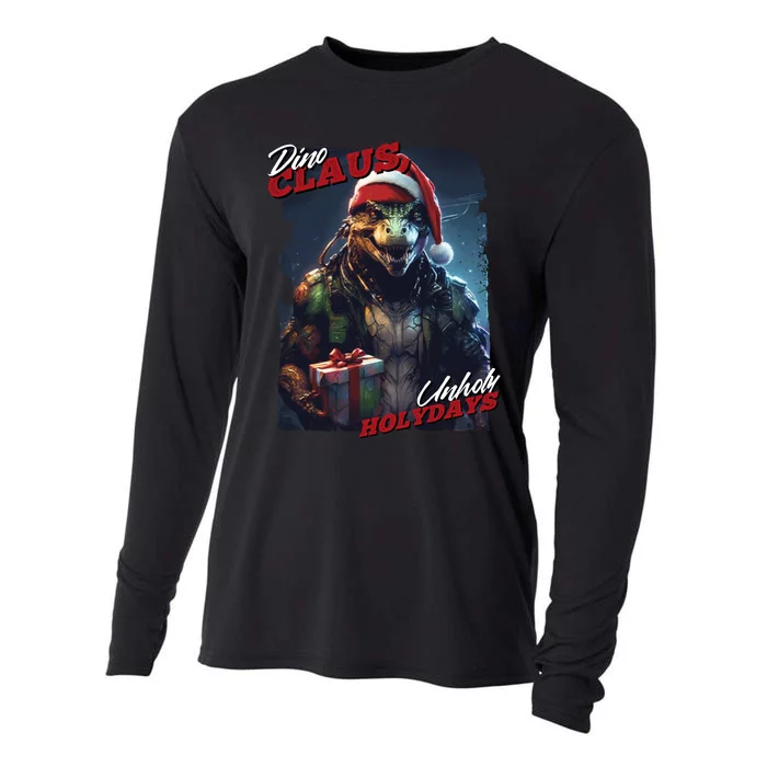 Dino Claus Cooling Performance Long Sleeve Crew