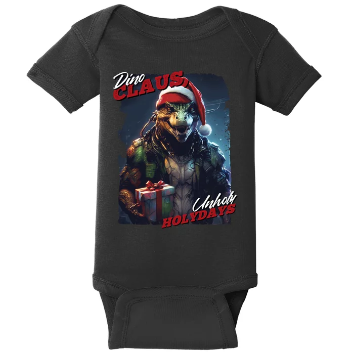 Dino Claus Baby Bodysuit