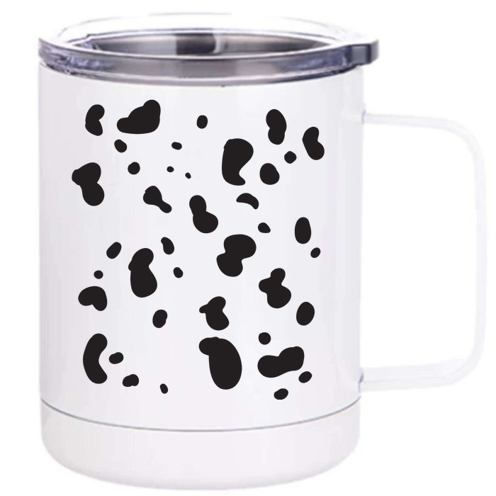 Dalmatian Costume Dog Halloween Adult Women Front & Back 12oz Stainless Steel Tumbler Cup