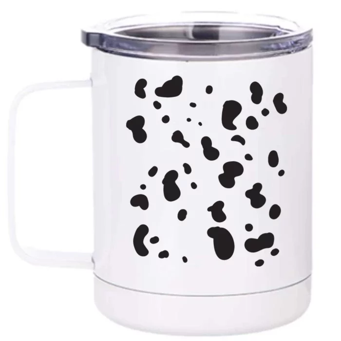 Dalmatian Costume Dog Halloween Adult Women Front & Back 12oz Stainless Steel Tumbler Cup