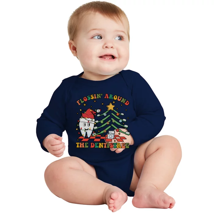 Dental Christmas Dentist Office Holiday Baby Long Sleeve Bodysuit