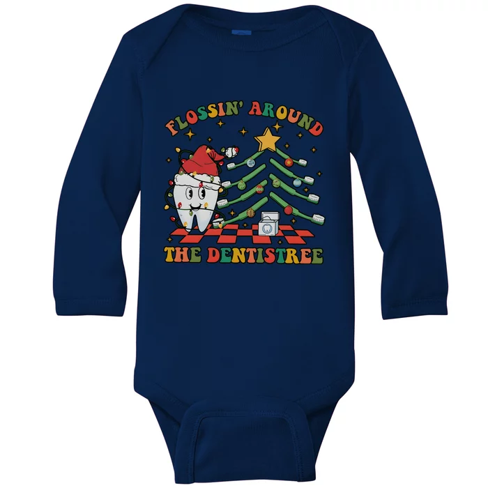 Dental Christmas Dentist Office Holiday Baby Long Sleeve Bodysuit