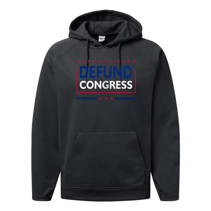 Defund Congress Defund Politicians Libertarian Political Performance Fleece Hoodie