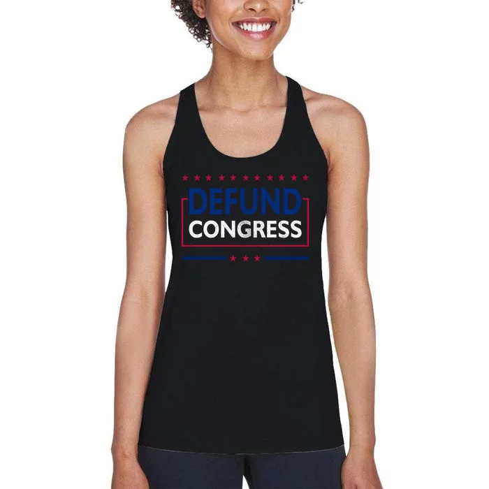 Defund Congress Defund Politicians Libertarian Political Women's Racerback Tank