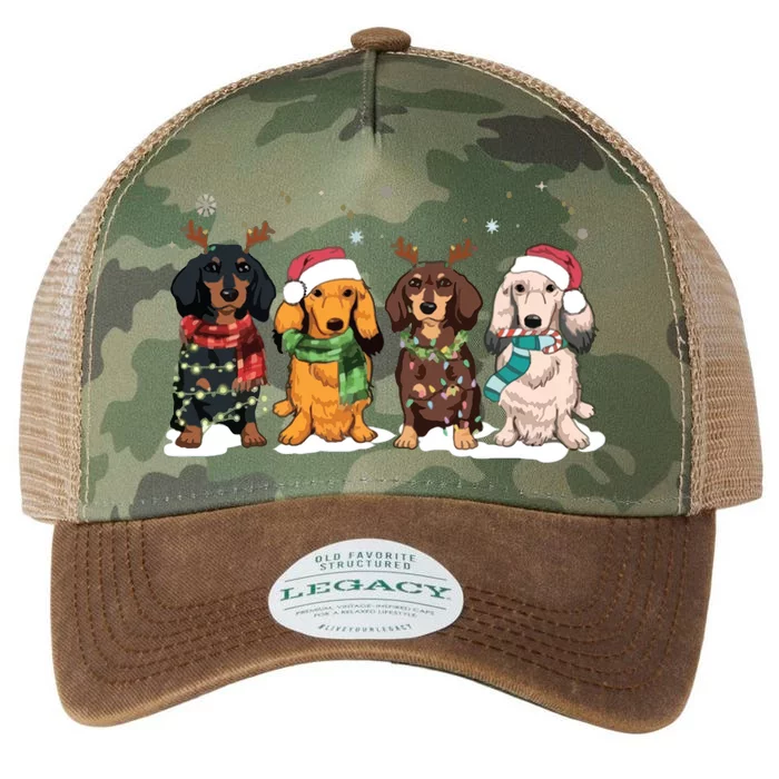 Dachshund Christmas Legacy Tie Dye Trucker Hat