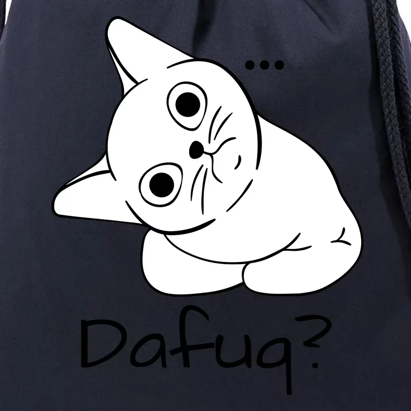 Dafuq Cat Drawstring Bag