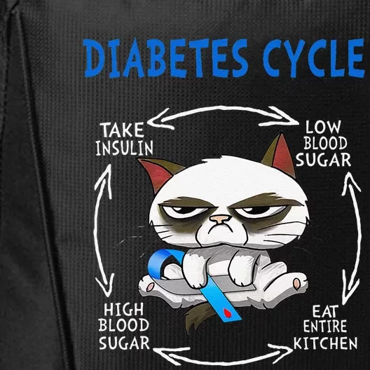 Diabetes Cycle Diabetes Awareness Funny Cat Outfits City Backpack