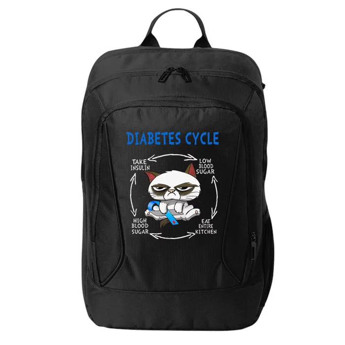 Diabetes Cycle Diabetes Awareness Funny Cat Outfits City Backpack