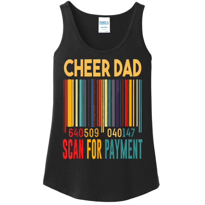 Dad Cheer Dad Scan For Payment Fathers Day Ladies Essential Tank