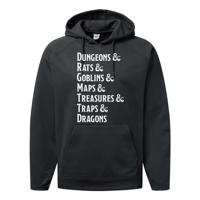 Dungeon Checklist Performance Fleece Hoodie