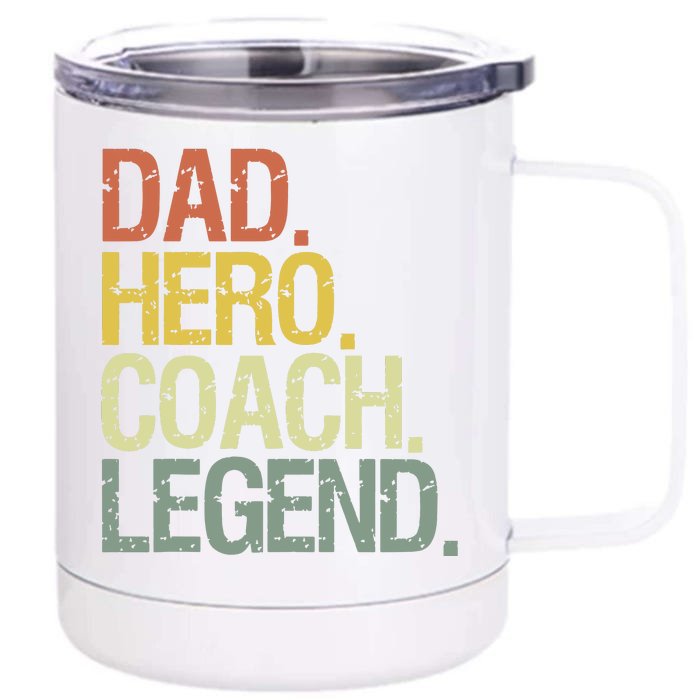 Dad Coach Front & Back 12oz Stainless Steel Tumbler Cup