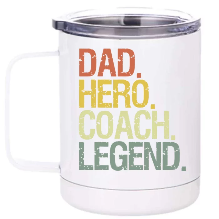 Dad Coach Front & Back 12oz Stainless Steel Tumbler Cup