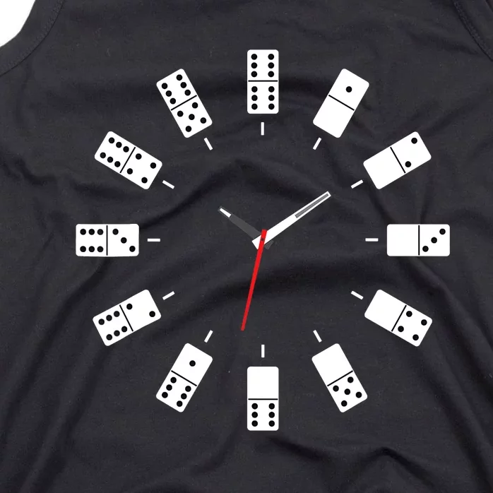 Domino Clock - Domino Player Dominoes Lover Tile Game Tank Top