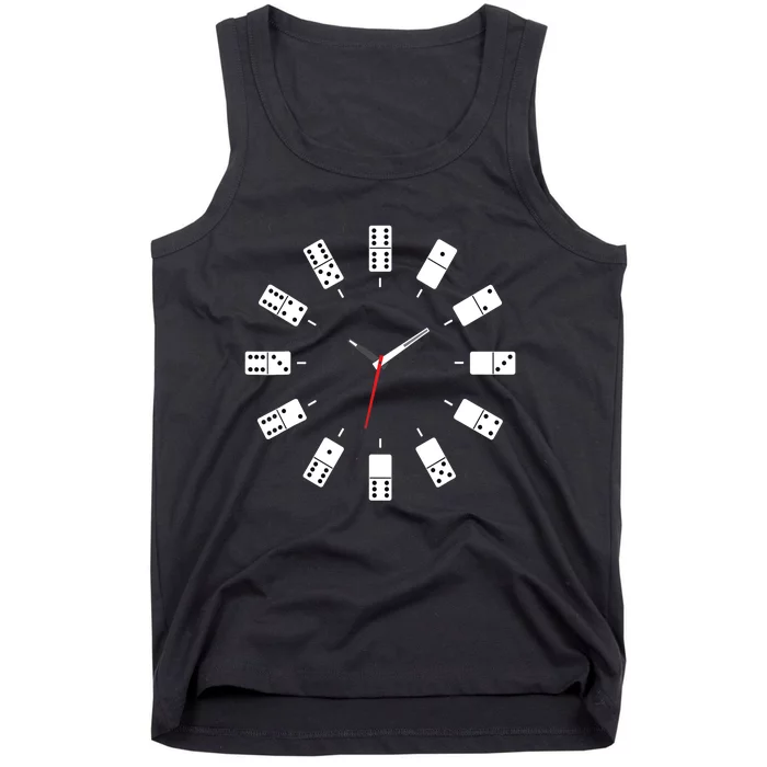 Domino Clock - Domino Player Dominoes Lover Tile Game Tank Top