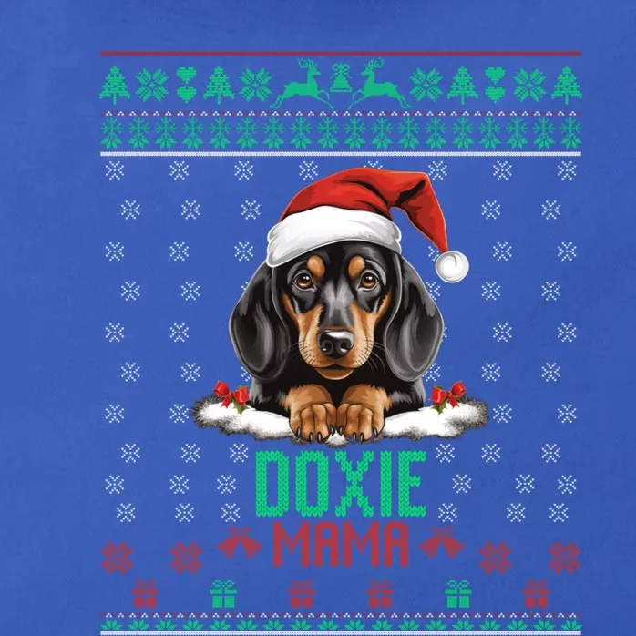 Dachshund Christmas Doxie Santa Ugly Sweater Dog Lover Gift Zip Tote Bag