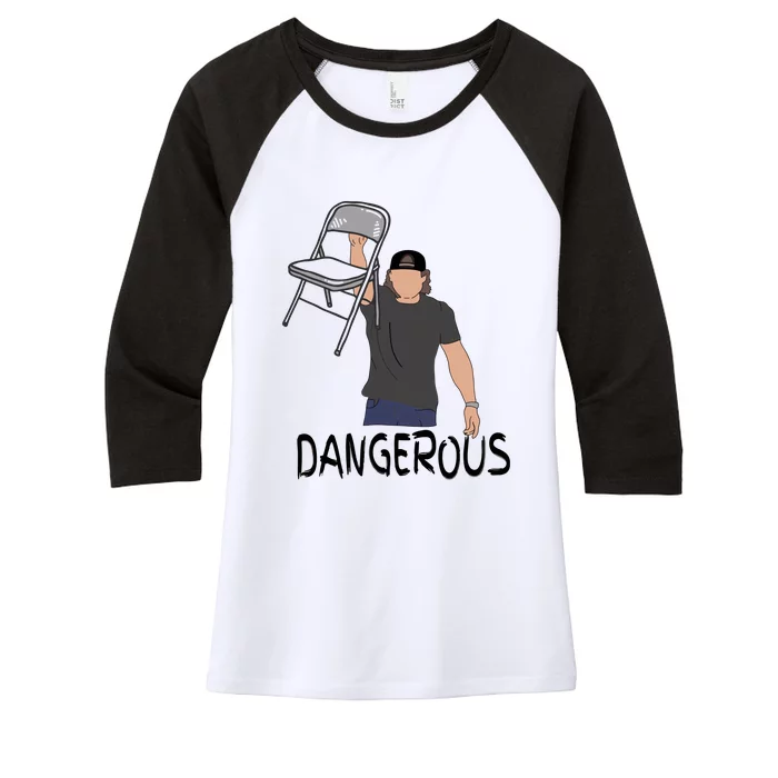 Dangerous Chair Women's Tri-Blend 3/4-Sleeve Raglan Shirt