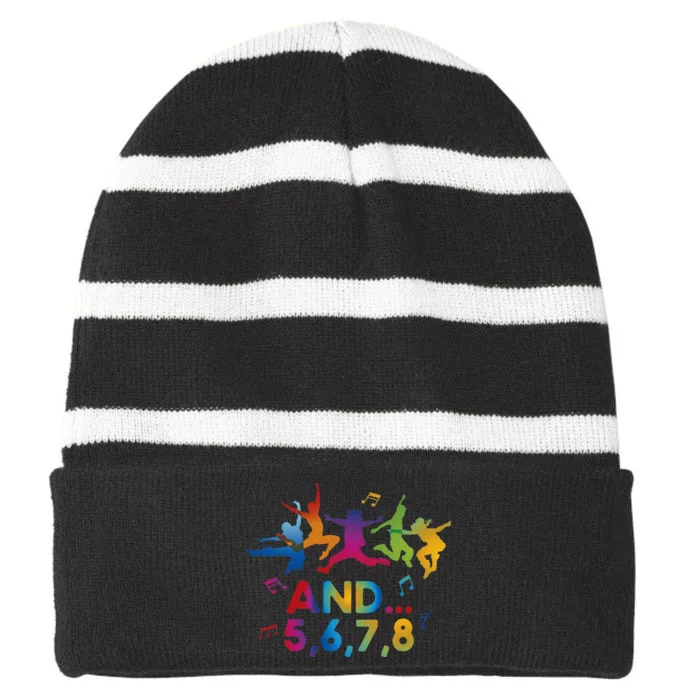 Dance Coach Dancer Dancing Dance Teacher Instructor Striped Beanie with Solid Band