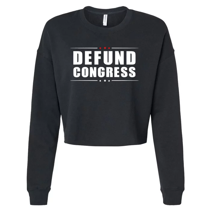 Defund Congress Cropped Pullover Crew