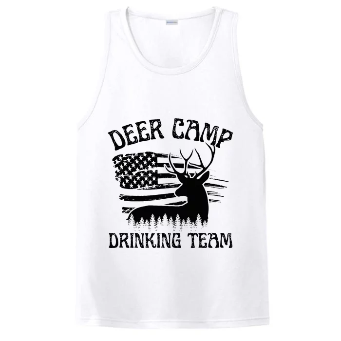 Deer Camp Drinking Team Funny Hunting Performance Tank