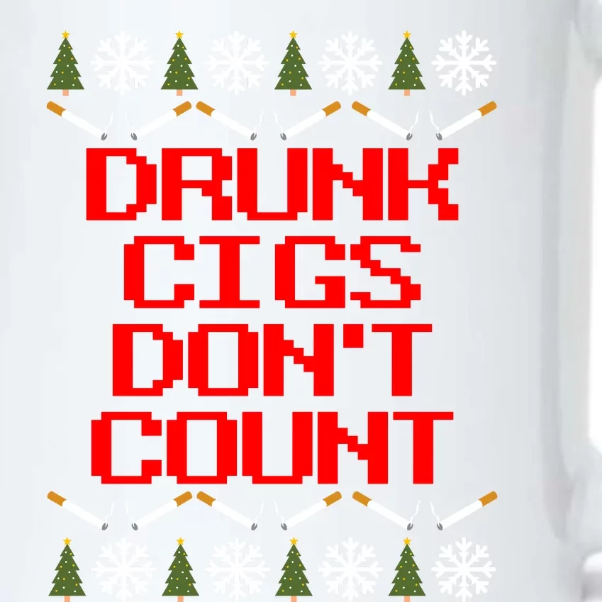 Drunk Cigs DonT Count Ugly Christmas Outfit Funny Black Color Changing Mug