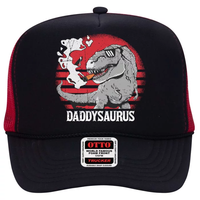 Daddysaurus Cool Dad Cool Gift High Crown Mesh Trucker Hat