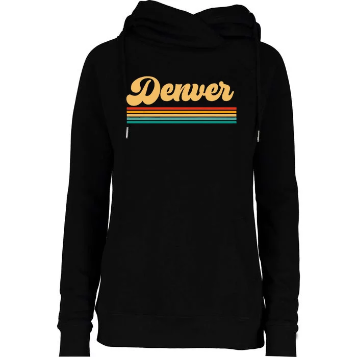 Denver Colorado Womens Funnel Neck Pullover Hood