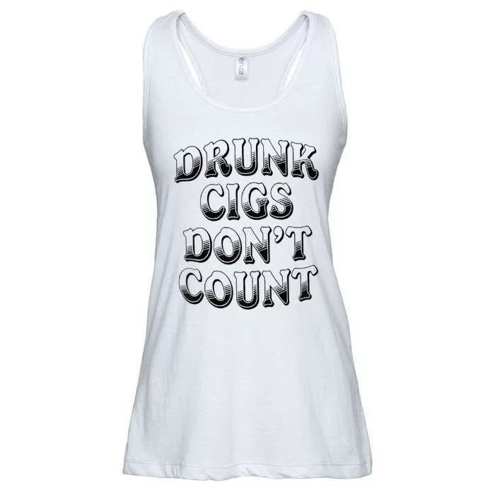 Drunk Cigs Don't Count Ladies Essential Flowy Tank