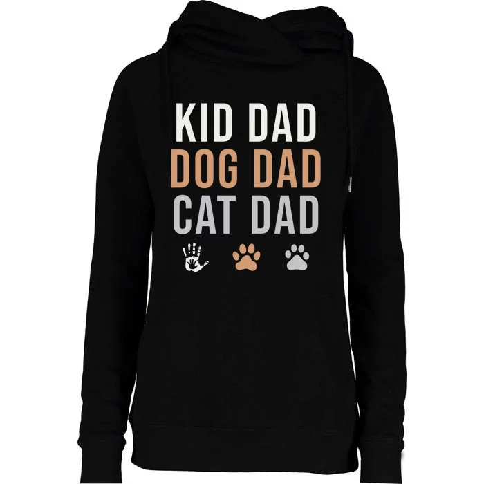 Dog & Cat Dad Pride Apparel Womens Funnel Neck Pullover Hood