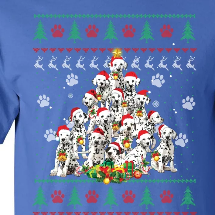 Dalmatian Christmas Dog Lover Gift Ugly Sweater Xmas Tree Gift Tall T-Shirt