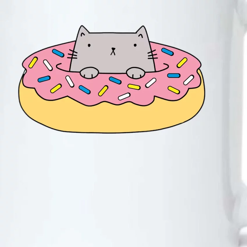 Donut Cat Black Color Changing Mug