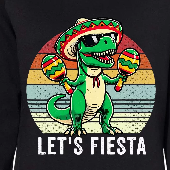 Dinosaur Cinco De Mayo LetS Fiesta Womens California Wash Sweatshirt