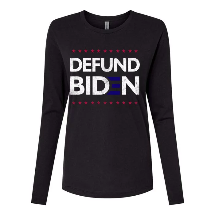 Defund Congress, Defund Politicians, Libertarian Political Womens Cotton Relaxed Long Sleeve T-Shirt