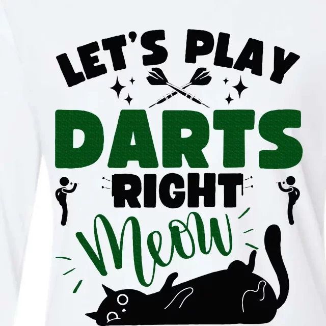 Darts & Cats  Dartboard Funny Dart Player Team Darts Player Womens Cotton Relaxed Long Sleeve T-Shirt