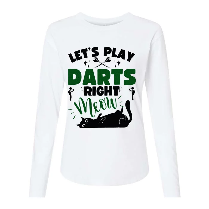 Darts & Cats  Dartboard Funny Dart Player Team Darts Player Womens Cotton Relaxed Long Sleeve T-Shirt