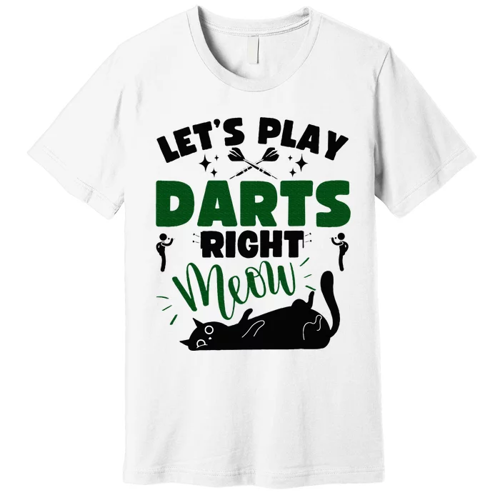 Darts & Cats  Dartboard Funny Dart Player Team Darts Player Premium T-Shirt