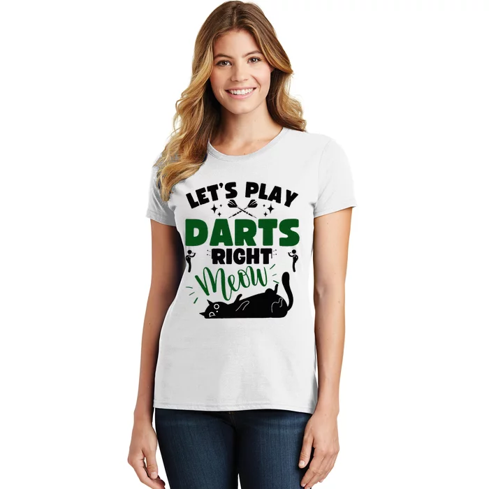 Darts & Cats  Dartboard Funny Dart Player Team Darts Player Women's T-Shirt