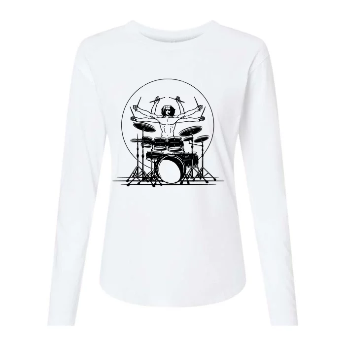 Drummer Cushion Womens Cotton Relaxed Long Sleeve T-Shirt