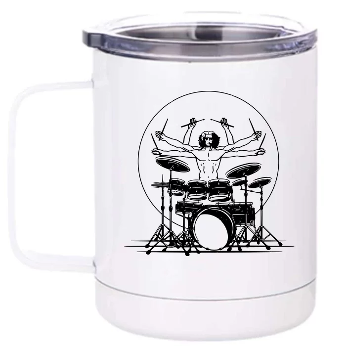 Drummer Cushion Front & Back 12oz Stainless Steel Tumbler Cup