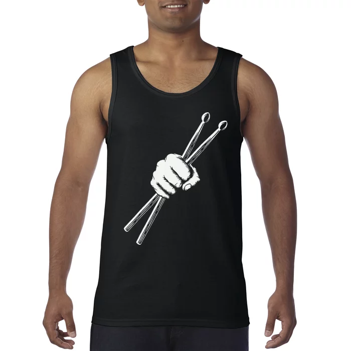 Drumset Cool Drumsticks Drumming Drums Rock Music Tank Top